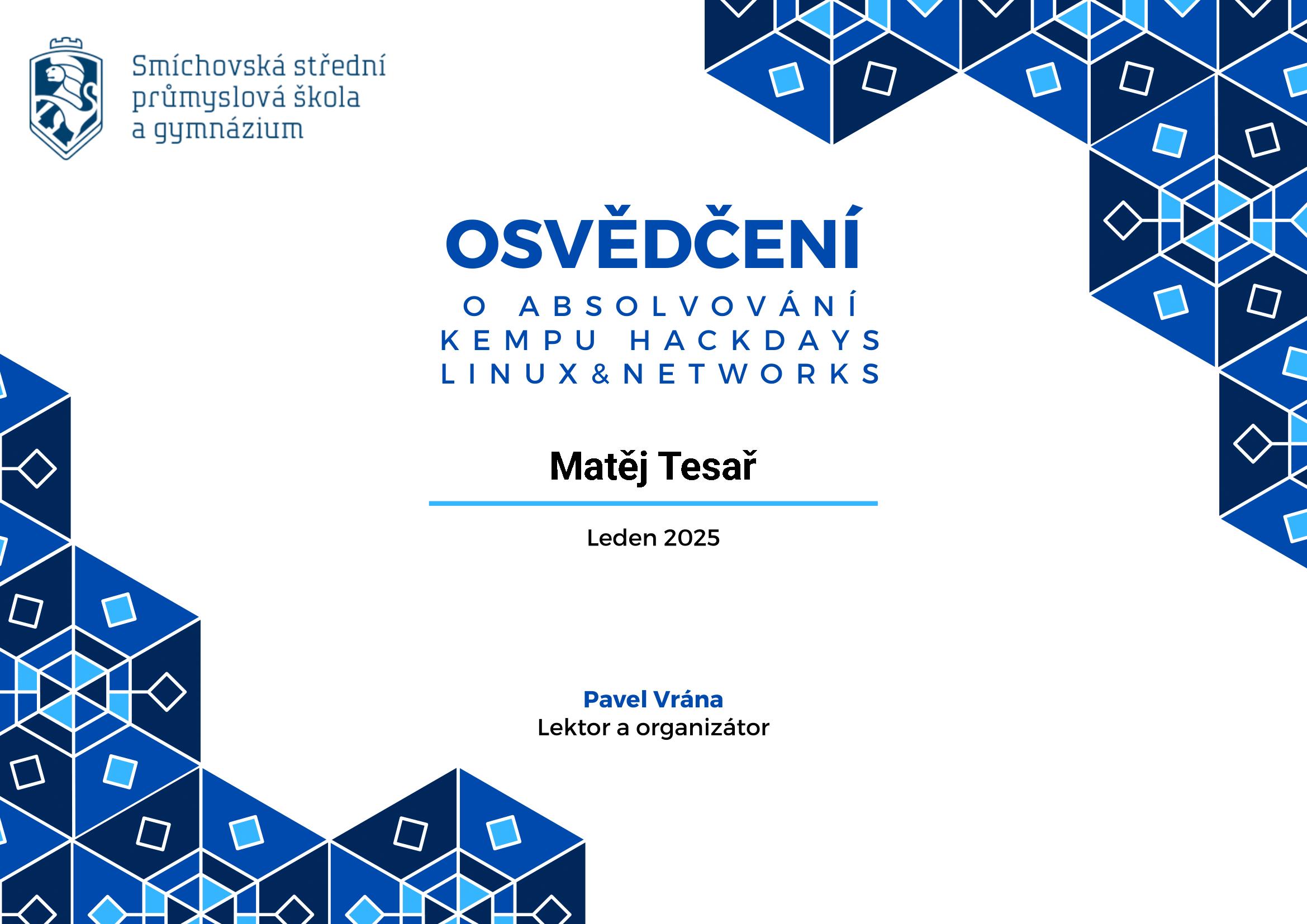 Hackdays, Techdays a Letní škola kybernetické bezpečnosti